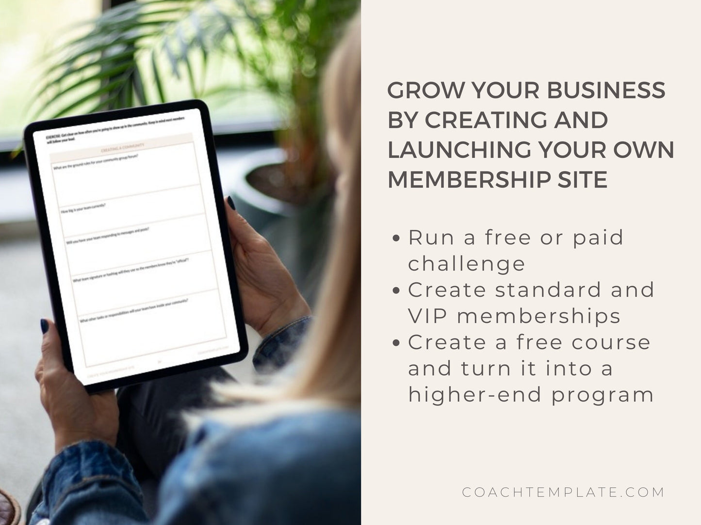 Membership Website Planner Workbook for Content Creator Spiritual Life Coaching Business Blogger Infopreneur | ebook PDF printable Worksheet