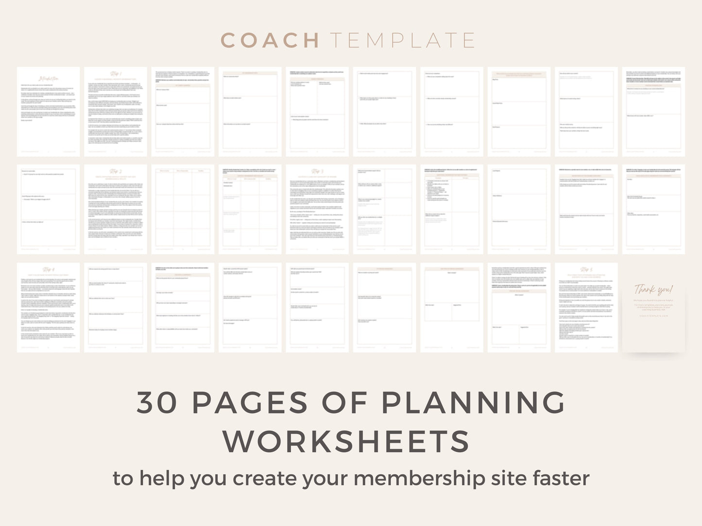 Membership Website Planner Workbook for Content Creator Spiritual Life Coaching Business Blogger Infopreneur | ebook PDF printable Worksheet