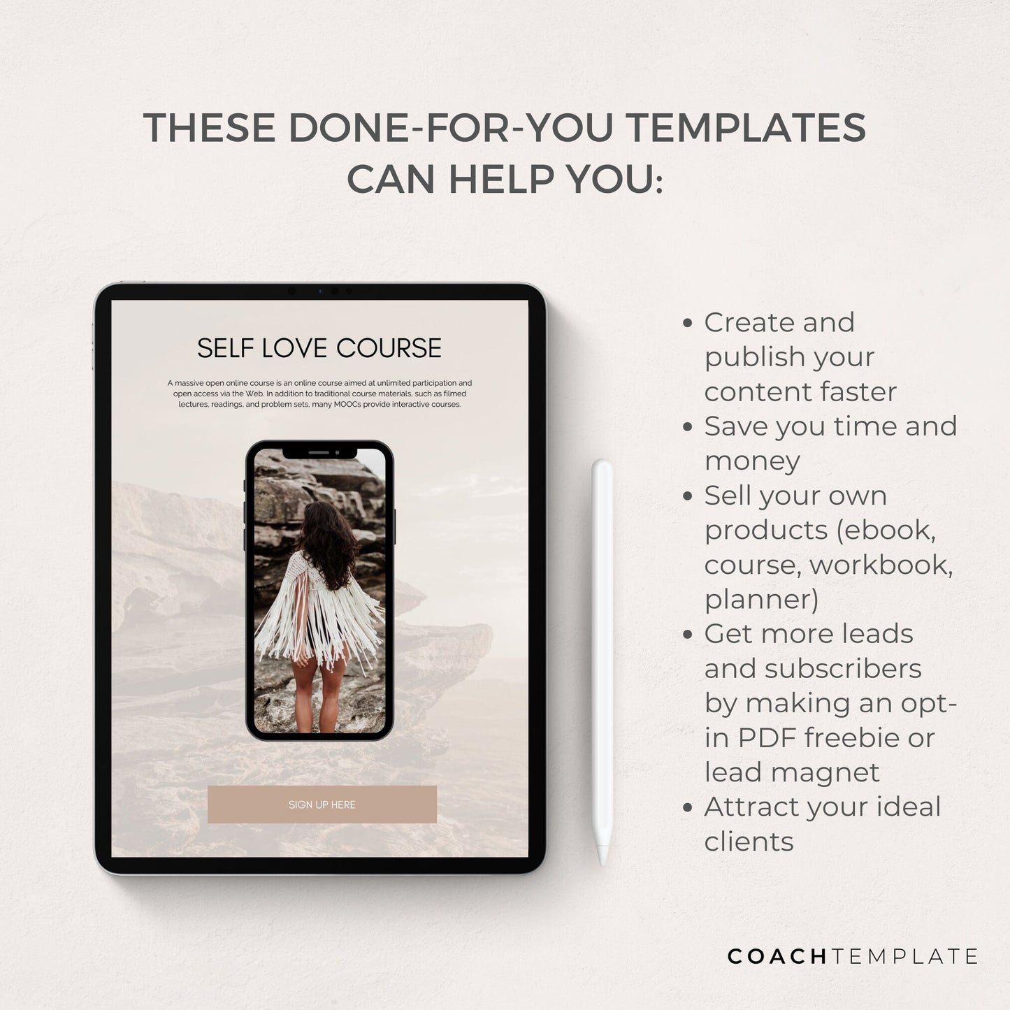 Self Love Challenge Planner Journal Canva Template - CoachTemplate.com CT034
Editable Self Love Challenge Planner Journal Canva Template | Workbook Lead Magnet Life Coaching business wellness blogger | Commercial Use