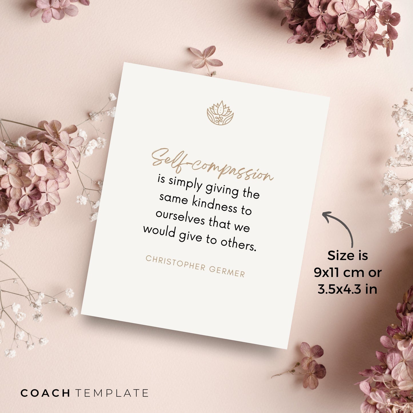 Self Love Card Deck Editable Canva Template | Journal Prompts Affirmations Quotes Activities | Wellness Life Coach Business | Commercial Use