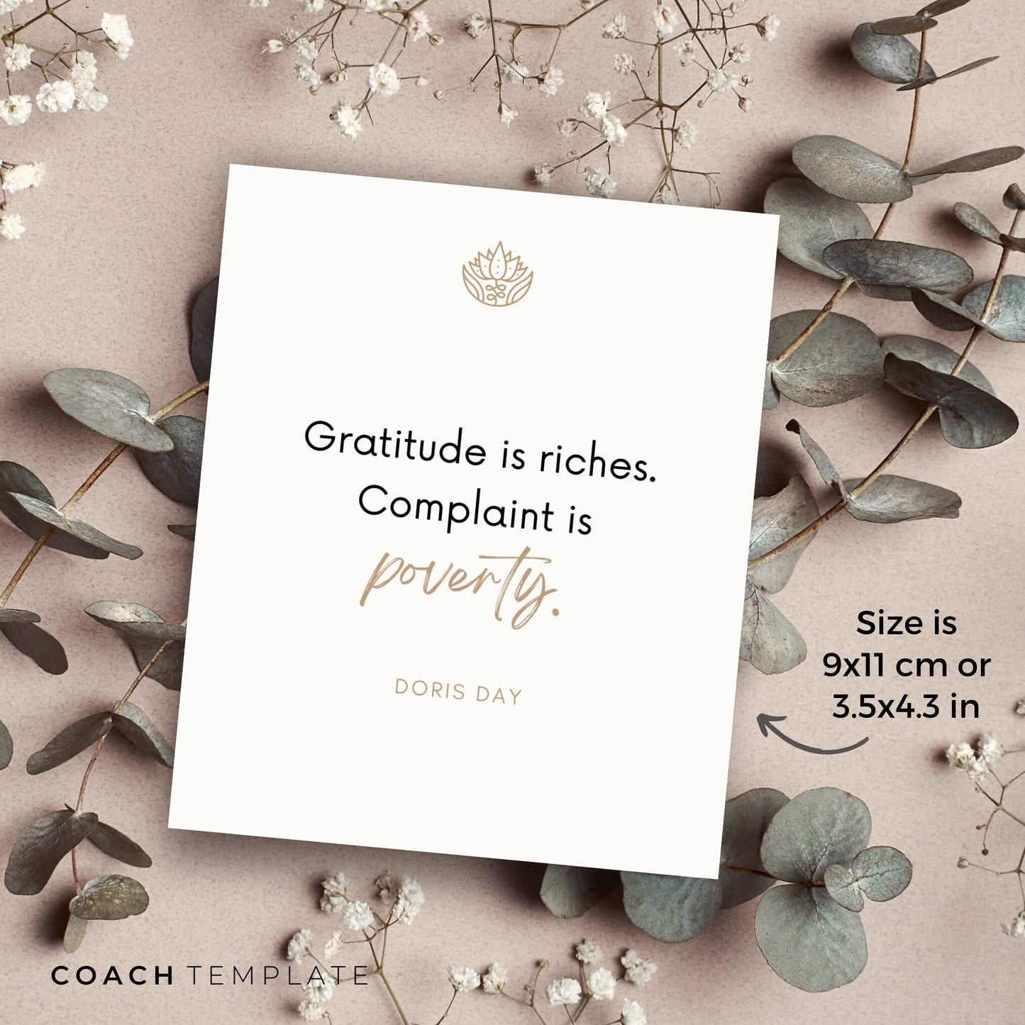 Gratitude Card Deck Canva Template | Gratefulness Affirmation Quote Activity Journal Prompt | Spiritual Life Wellness Coach | Commercial Use
This 50 card template is what you need to easily create a Gratitude card deck. CoachTemplate.com CT045