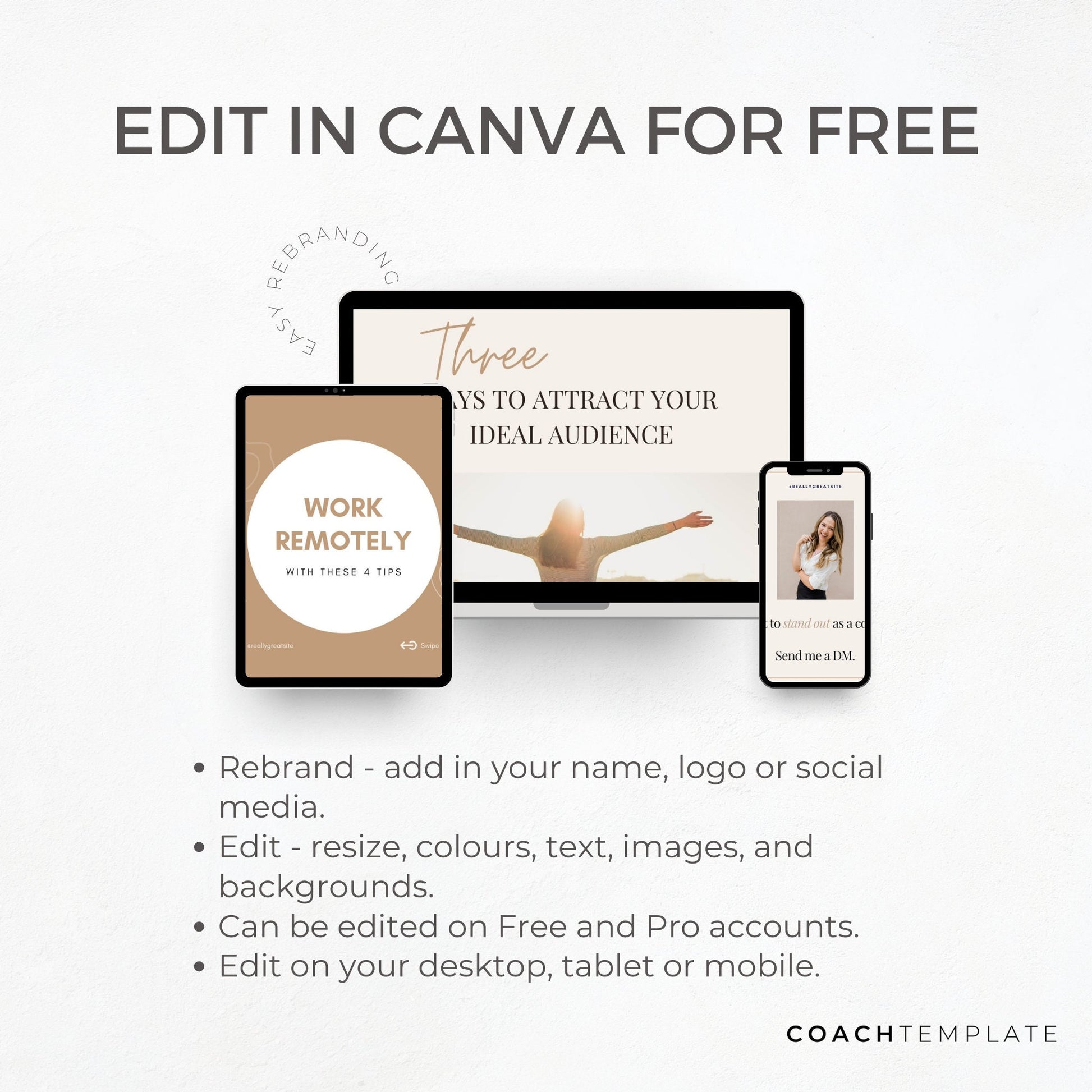 Editable Carousel Instagram Facebook LinkedIn Post Canva Template | Social Media for Life Coaches Corporate Businesses Blogger Influencer