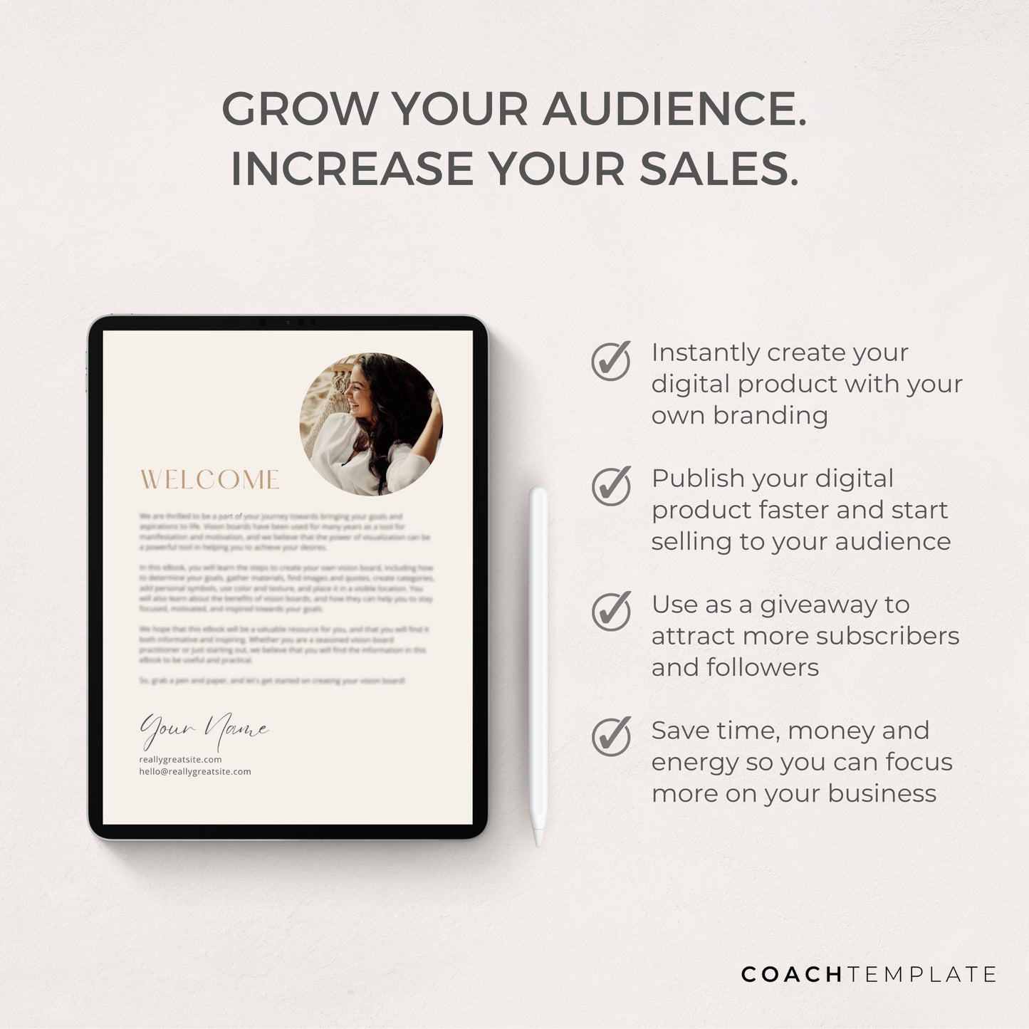 Create a Vision Board eBook Workbook Template Canva with Done-for-You Content | Manifesting Mindset Life Coach Small Business Commercial Use
CoachTemplate.com CT058