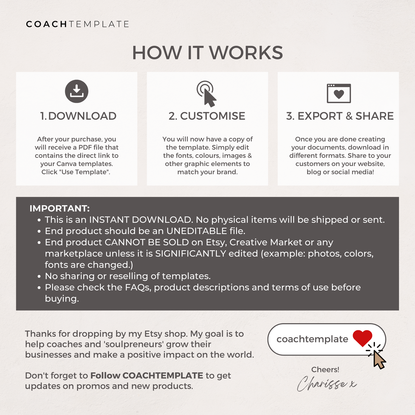 Editable Carousel Instagram Facebook LinkedIn Post Canva Template - CT054