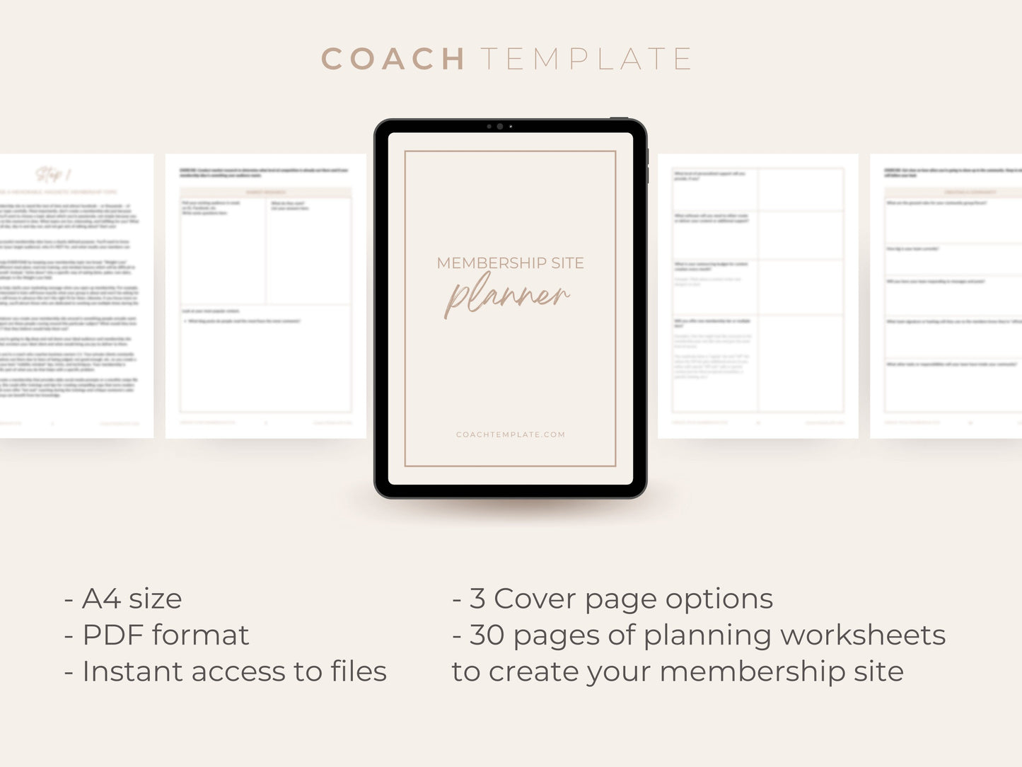 Membership Website Planner Workbook for Content Creator Spiritual Life Coaching Business Blogger Infopreneur | ebook PDF printable Worksheet