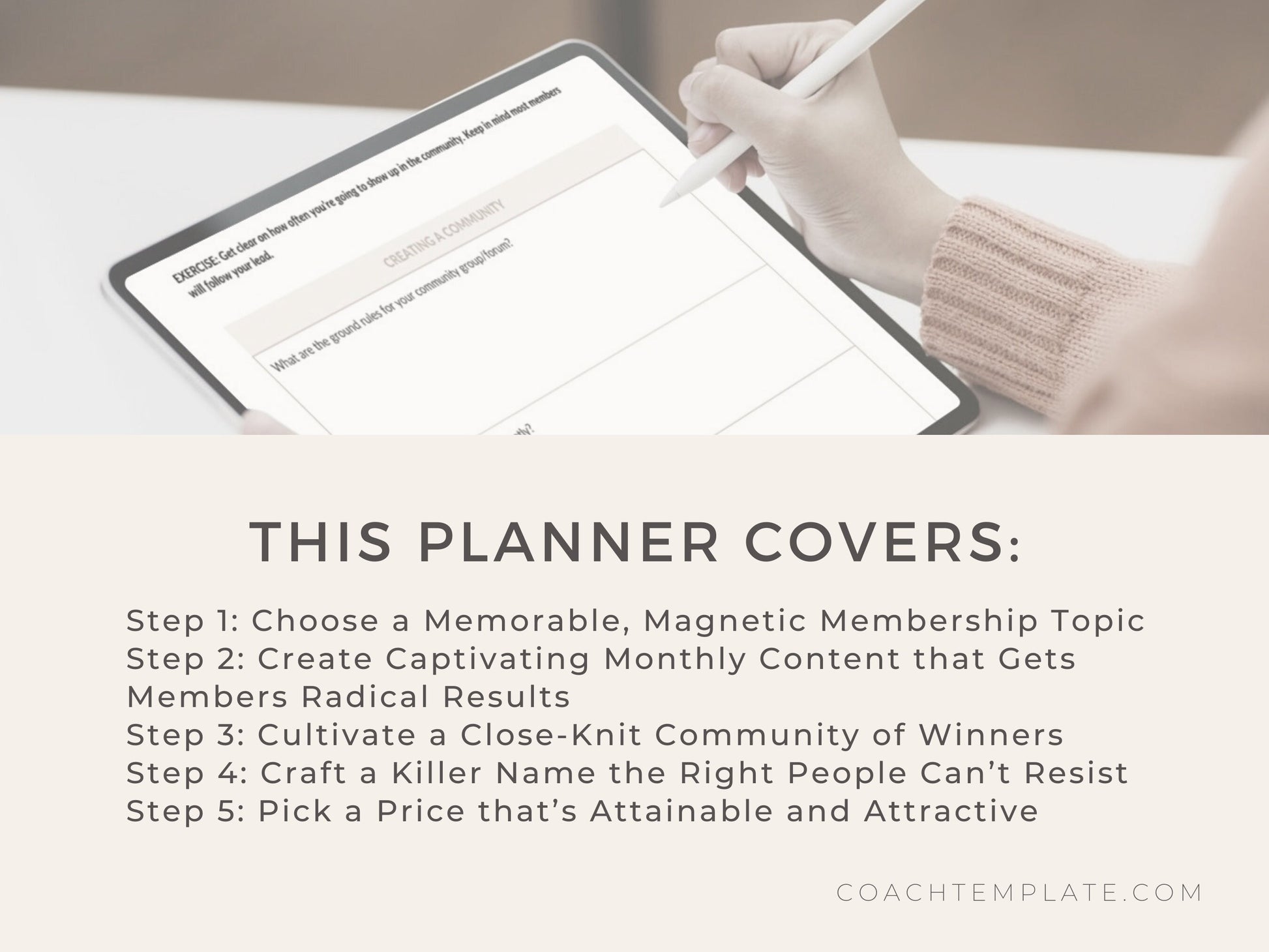 Membership Website Planner Workbook for Content Creator Spiritual Life Coaching Business Blogger Infopreneur | ebook PDF printable Worksheet