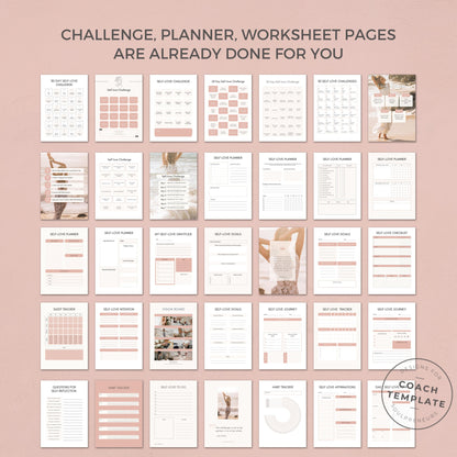 Self Love Challenge Planner Journal Editable Canva Template | wellness blogger Life Coaching business | Commercial Use Workbook Lead Magnet

Self Love Challenge Planner Journal Canva Template CT035 - CoachTemplate.etsy.com