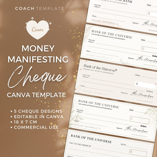 Cheque Canva Template COACHTEMPLATE Cheque Canva Template COACHTEMPLATE