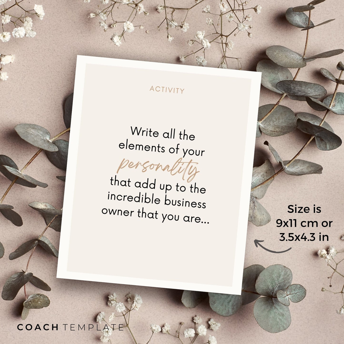 Card Deck Template for Coaching Business | Canva Template with Affirmations Motivational Quotes Activities Journal Prompts | Commercial Use 50 Card deck template for coaches and business owners. By CoachTemplate.com CT059