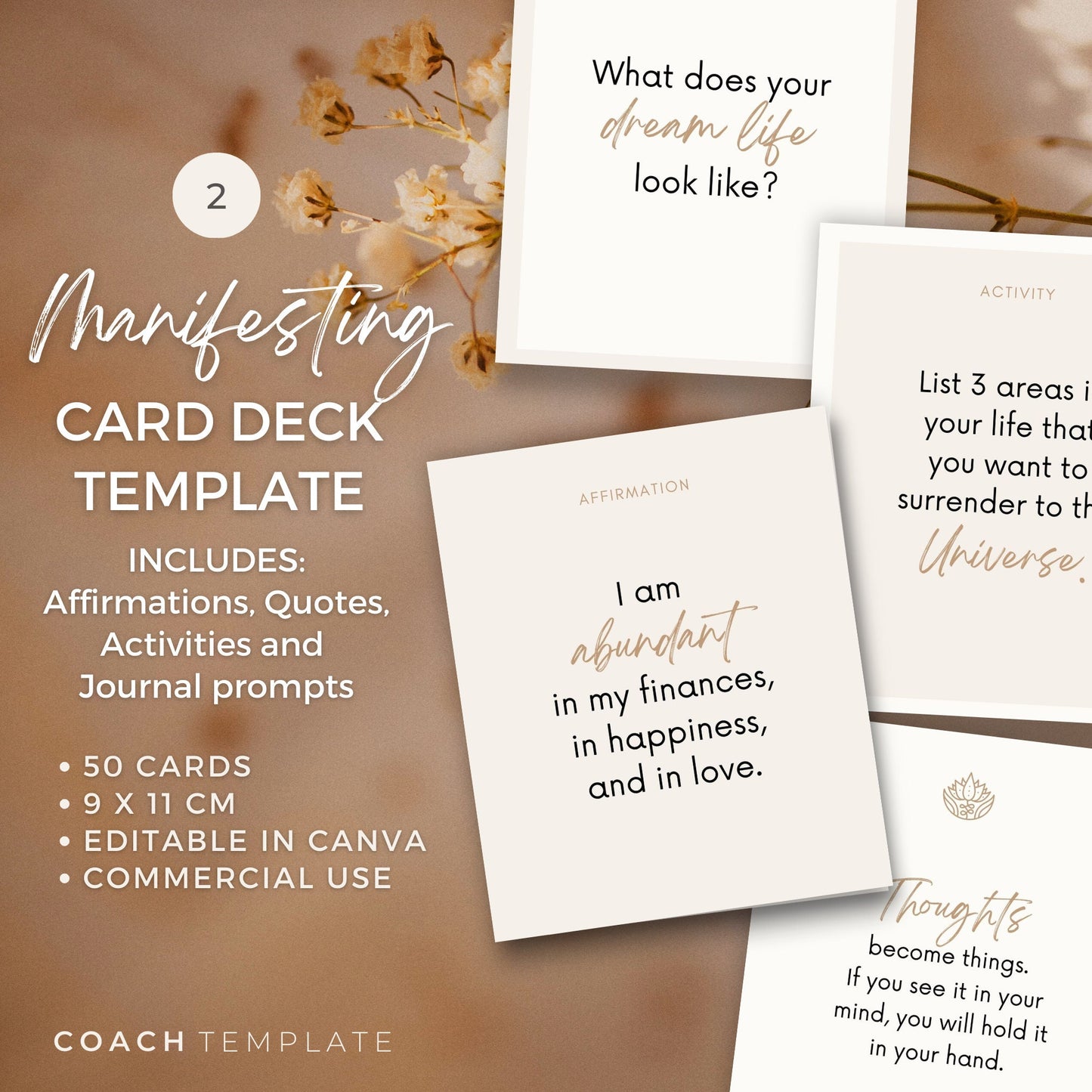 Ultimate Manifesting Canva Template Bundle | Coaching Template | For Life, Wellness, Mindset Coaching and Online Business | Commercial Use Coachtemplate.com CT061